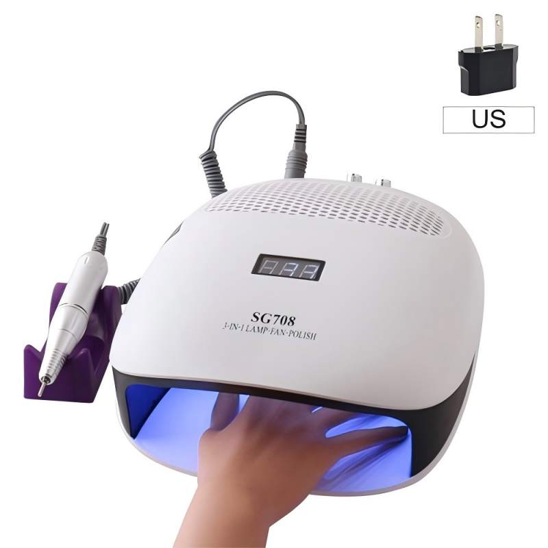 Ręczna lampa do paznokci z potrójną kombinacją i poduszką